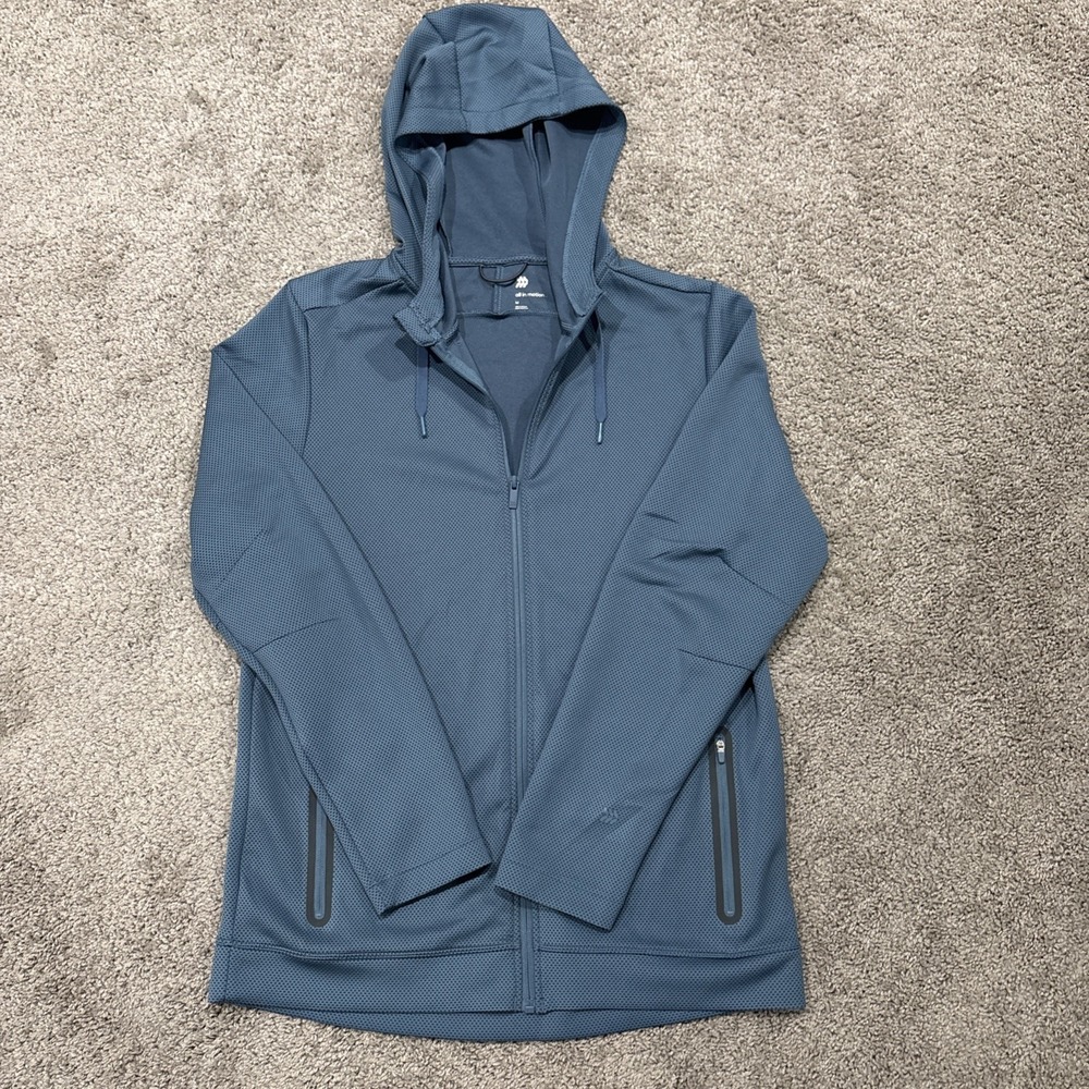 Women's All In Motion Blue Zip Up Hoodie Jacket Size M